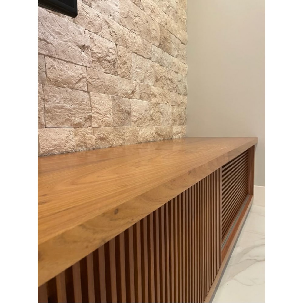 Klasszik travertin, roppantott, 10 x vh x 2 cm