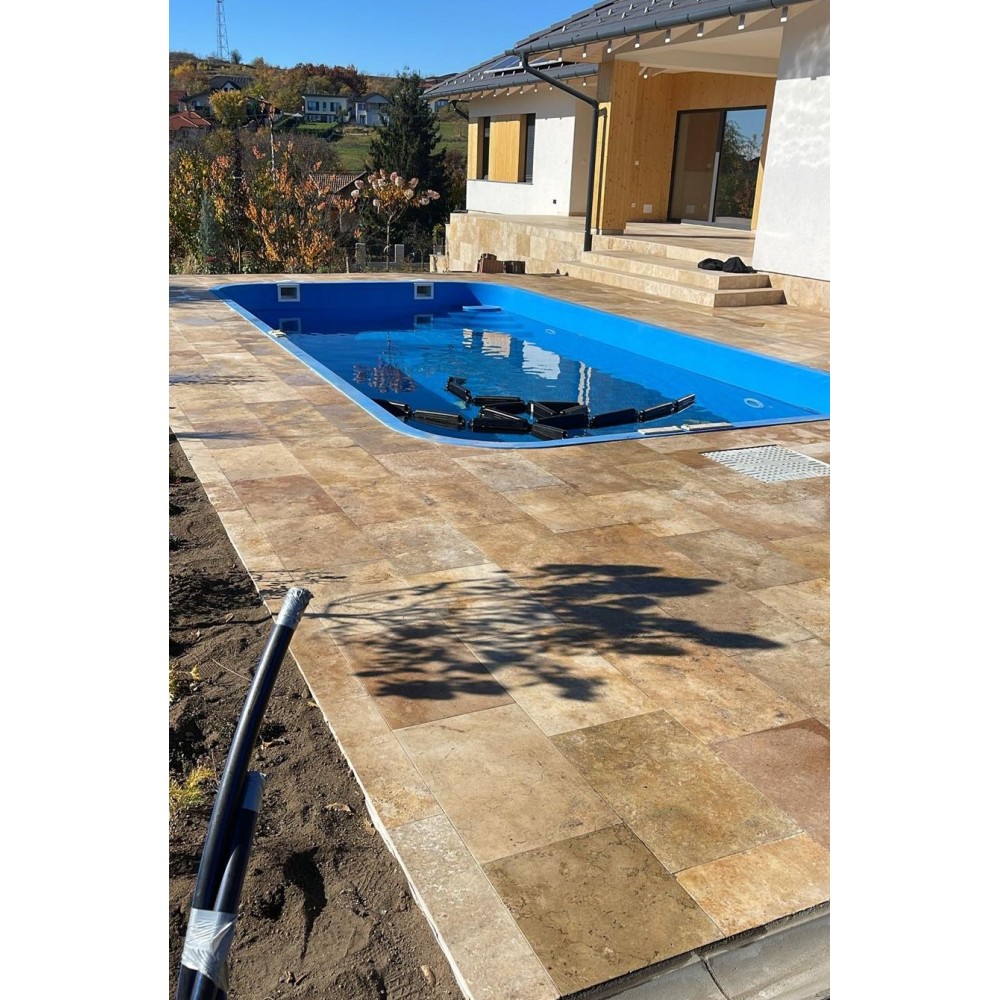 Noche matt, csiszolt tömítettlen travertin mészkőlap, 61 x 40,6 x 1,2 cm