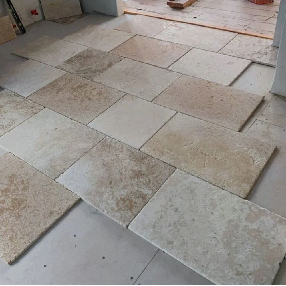 Noche matt, csiszolt tömítettlen travertin mészkőlap, 61 x 40,6 x 1,2 cm