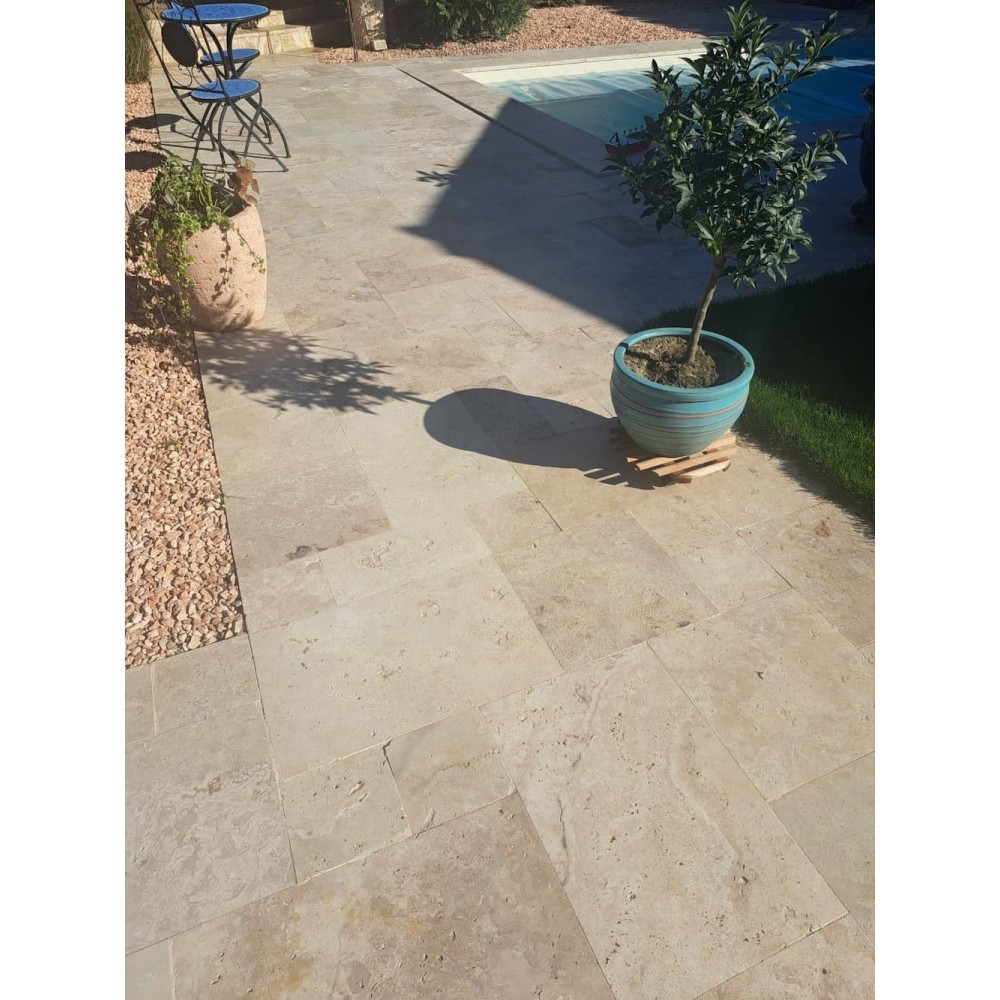 Római Classic Travertin mészkő burkolat, 1,2 cm vastagság