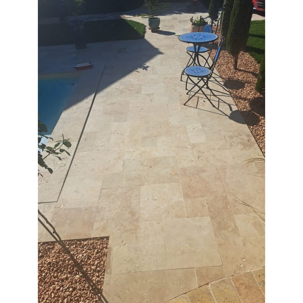 Római Classic Travertin mészkő burkolat, 1,2 cm vastagság