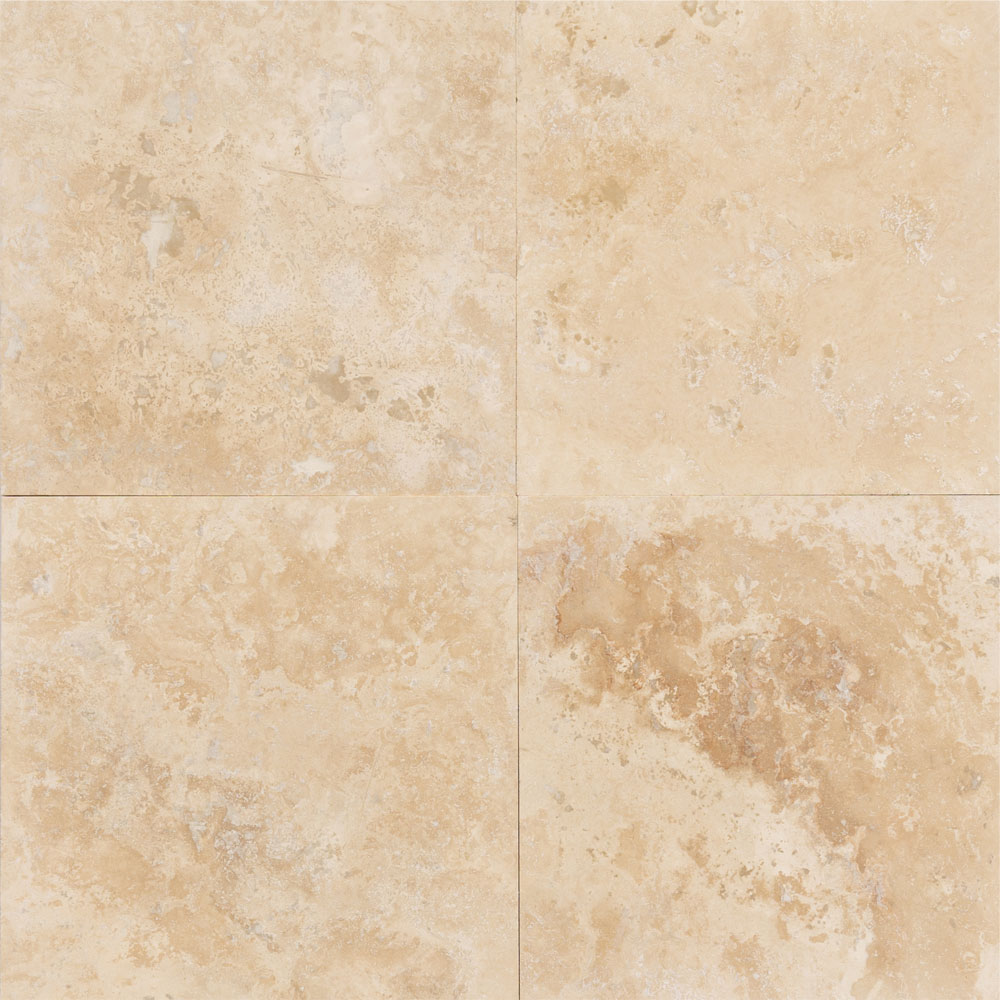 Classic travertin, tömített, matt csiszolt, 40,6 x 40,6 x 1,2 cm