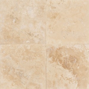 Classic travertin, tömített, matt csiszolt, 40,6 x 40,6 x 1,2 cm