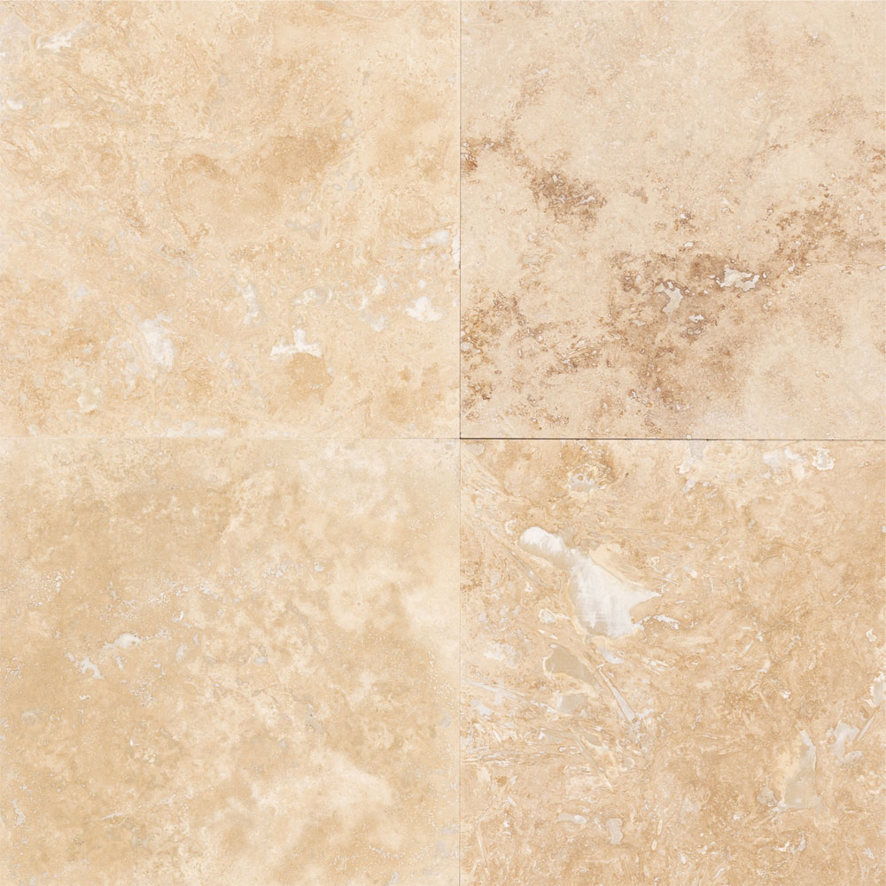 Light travertin tömített, matt csiszolt, 40,6 x 40,6 x 1,2 cm