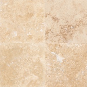 Light travertin tömített, matt csiszolt, 40,6 x 40,6 x 1,2 cm