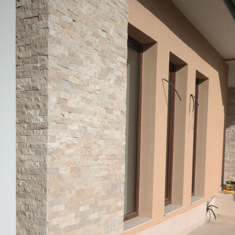 Roppantott rusztikus travertin, 5 x 15 x 2 cm