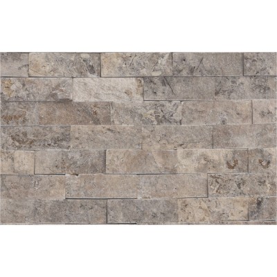 Silver Travertin, hasított mészkő, 5 x 15cm