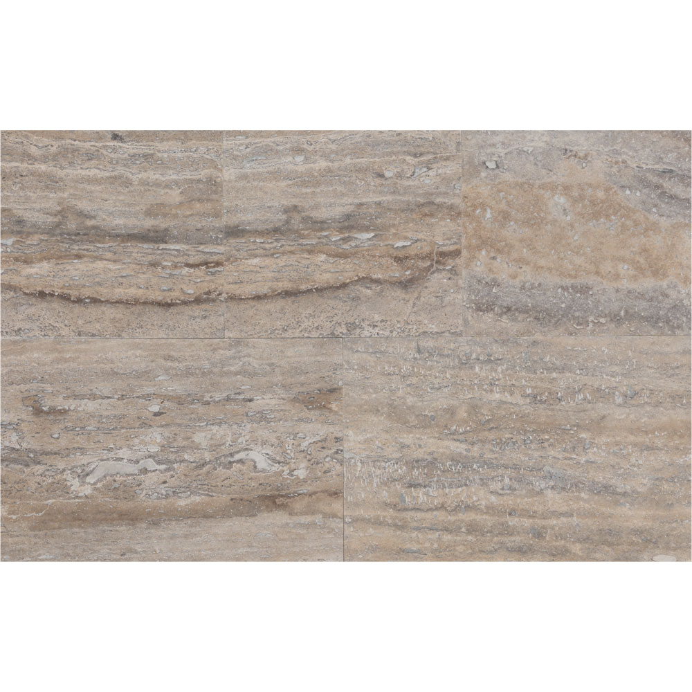 Silver "Vein Cut" Travertin, tömített, 30 x vh x 1,2 cm