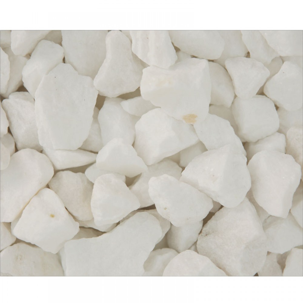 Görög hófehér zúzalék, márvány díszkavics, 1 kg