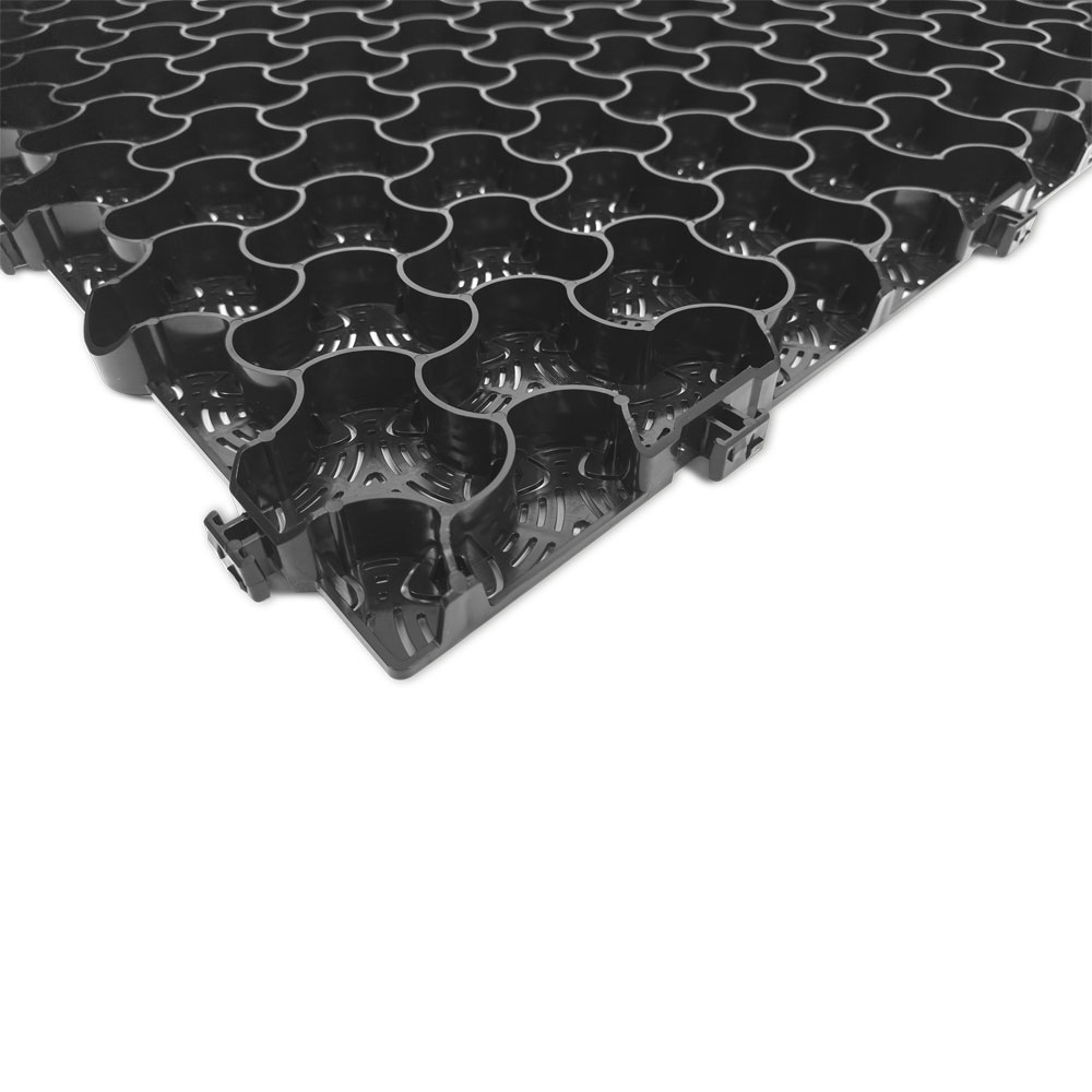Műanyag gyeprács HDPE Ecco Multidal, fekete, 3 x 113 x 78 cm