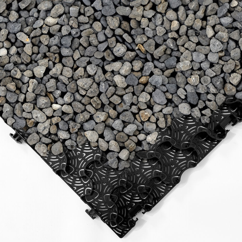 Műanyag gyeprács HDPE Ecco Multidal, fekete, 3 x 113 x 78 cm