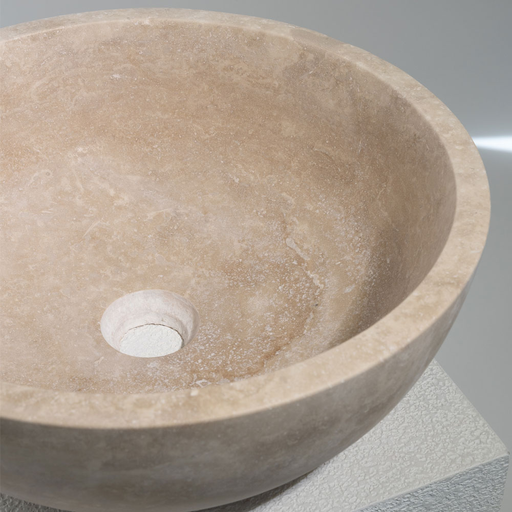 Kő mosdókagyló klasszik travertin