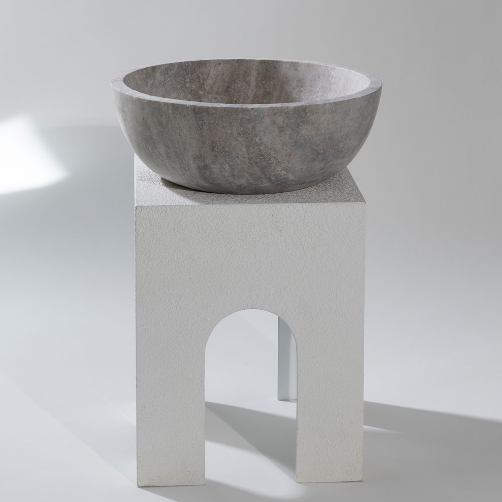 Kő mosdókagyló silver travertin