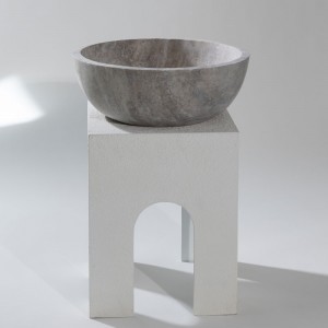 Kő mosdókagyló silver travertin