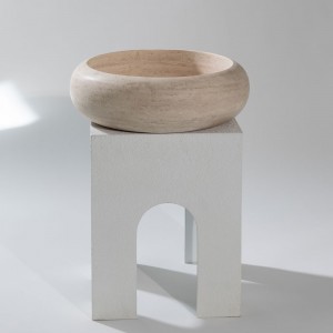 Kő mosdókagyló domború kialakítású travertin