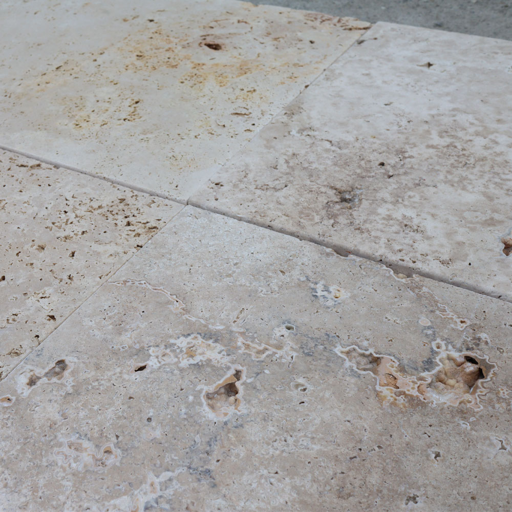 Classic Travertin Ivory mészkőlap, 40,6 x 61 x 3 cm