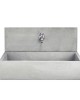 Q-Madrid XL beton mosdó, mosogató hátlappal, szürke