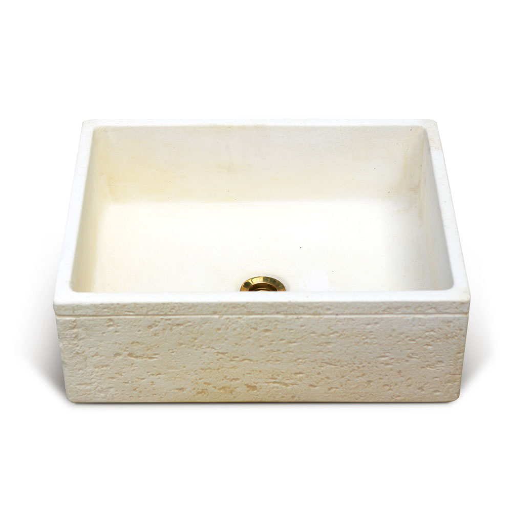 TUFA kültéri beton mosogató, kerti kézmosó, bézs