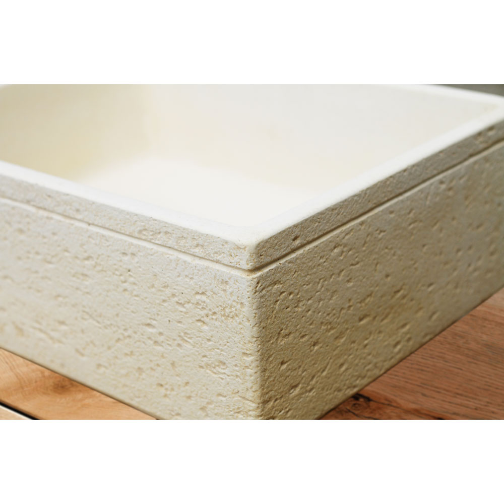 TUFA kültéri beton mosogató, kerti kézmosó, bézs