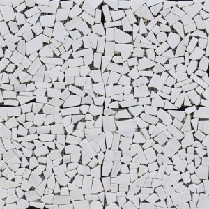 Fehér puzzle mozaik, 30x30 cm