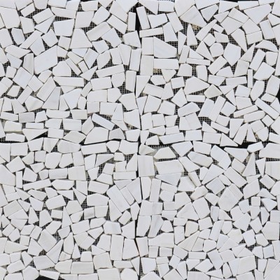 Fehér puzzle mozaik, 30x30 cm