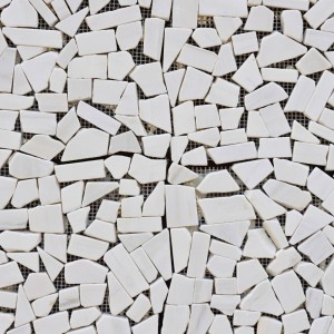 Fehér puzzle mozaik, 30x30 cm