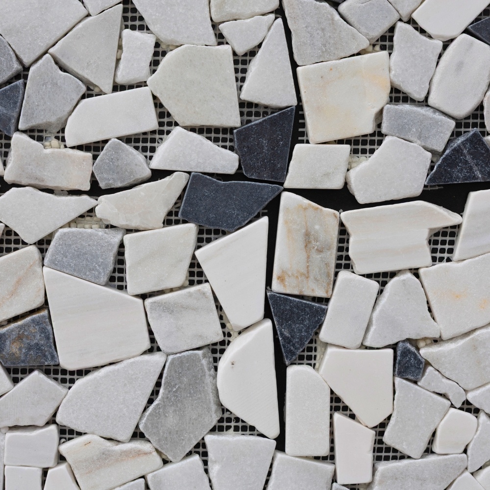 Fekete-fehér puzzle mozaik, 30x30 cm