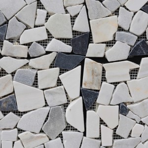 Fekete-fehér puzzle mozaik, 30x30 cm