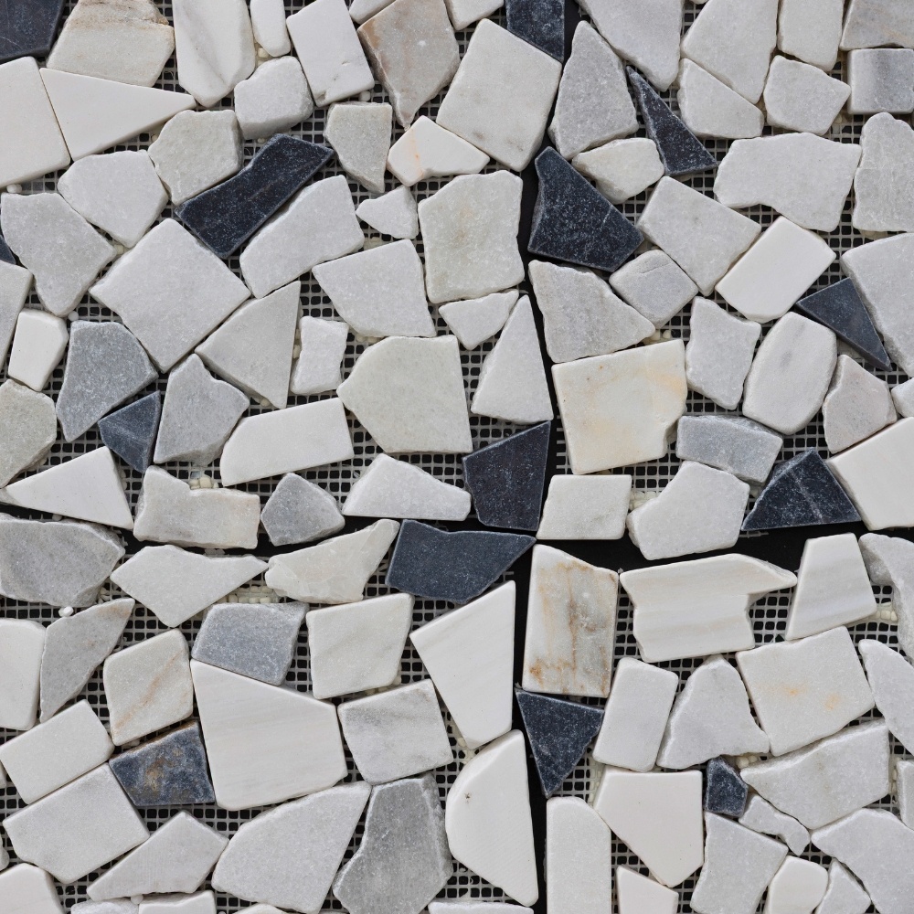 Fekete-fehér puzzle mozaik, 30x30 cm