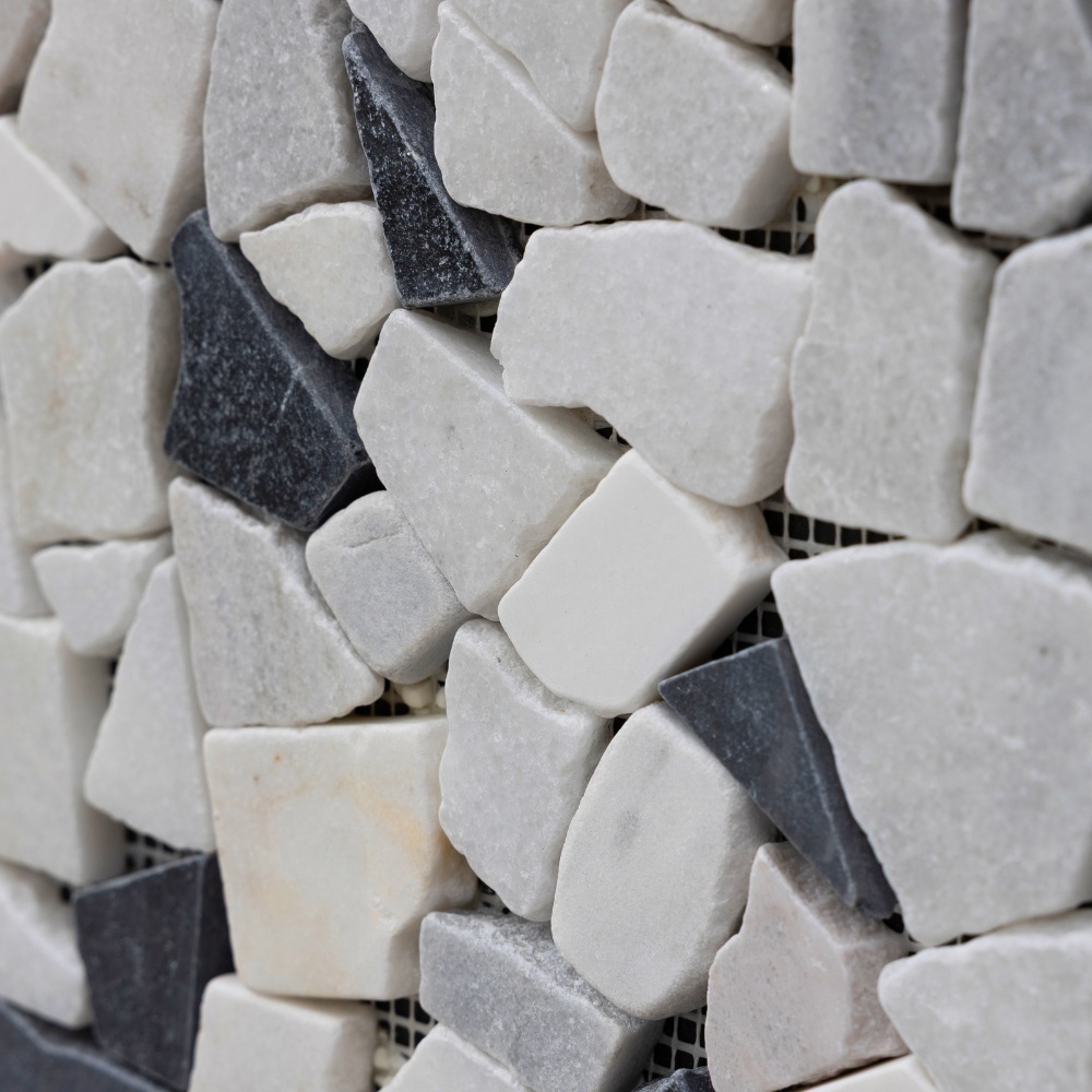 Fekete-fehér puzzle mozaik, 30x30 cm