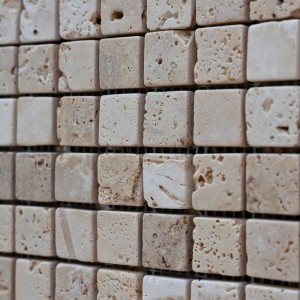 Klasszikus travertin mozaik, 30x30 cm