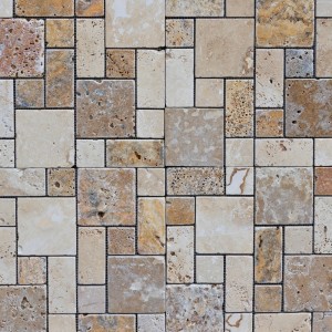 Római travertin mozaik, 30x30 cm