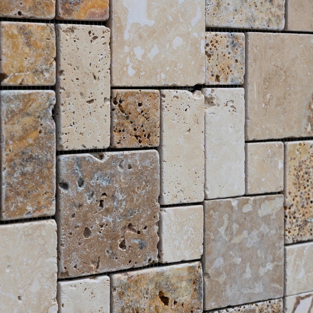 Római travertin mozaik, 30x30 cm