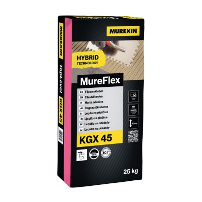 Murexin KGX 45 Univerzál flexibilis kőragasztó, C2TE szürke, 25 kg