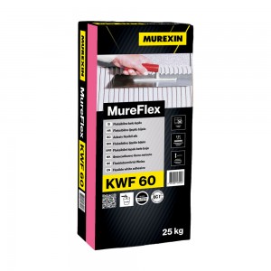 Murexin KWF 60 Fehér flexibilis kőragasztó, S1 osztályú, 25 kg