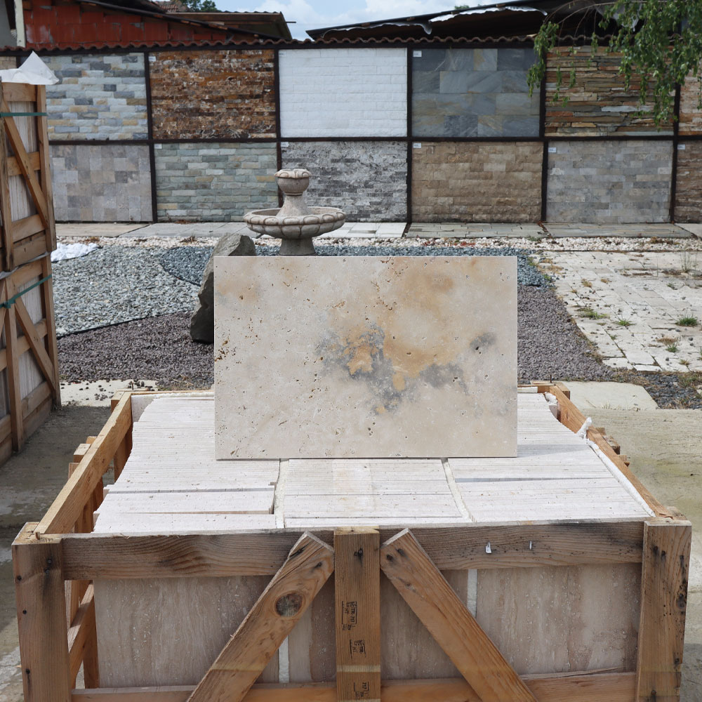 Classic Country Travertin mészkőlap, 40,6 x 61 x 1,2 cm