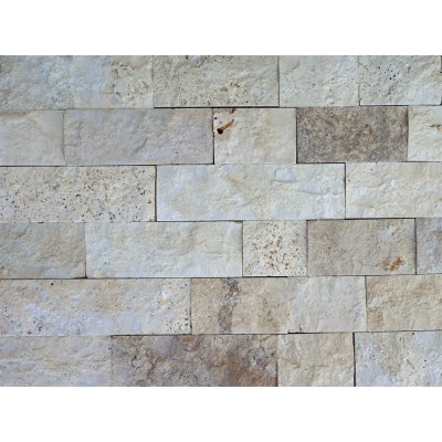Klasszik travertin, roppantott, 10 x vh x 2 cm