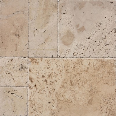 Rovátkolt szélű francia minta travertin